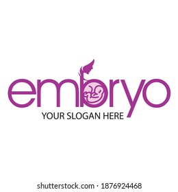 Embryo Logo Type for Pregnant and Healthy Care, Vector EPS8