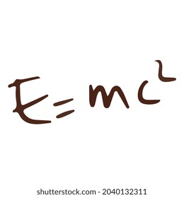 e=mc2 equation doodle maths vector