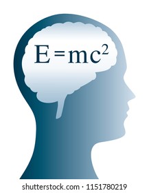 Emc2 Formula Mass Energy Equivalence Brain Stock Vector (Royalty Free ...