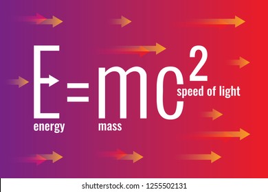 e=mc2 formula and speed hand drawing