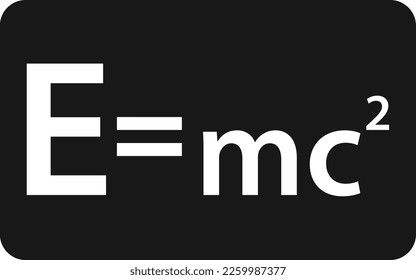E=mc2 icon. Simple illustration of e=mc2 vector icon for web