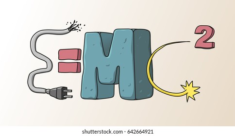 e=mc2 vector illustration