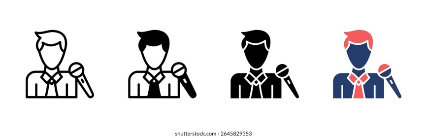 Emcee icon sheet coleção de vários estilos