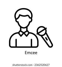 Emcee vector  outline Icon Design illustration. Event Management Symbol on White background EPS 10 File