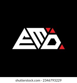EMD Triangle Buchstaben Logo Design mit Dreieck Form. EMD Dreieck Logo Design Monogramm. EMD Dreieck-Vektorlogo-Vorlage mit roter Farbe. EMD dreieckiges Logo Einfach, elegant und luxuriös.