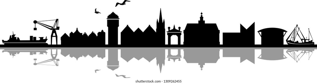 Lippstadt City Skyline Vector Silhouette Stock Vector (Royalty Free ...