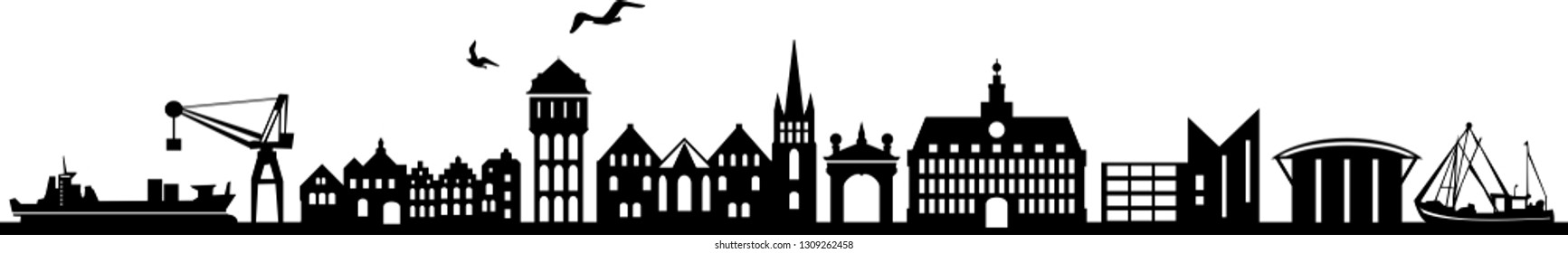 Emden City Skyline