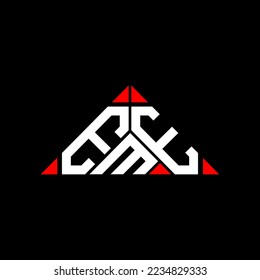 EME letter logo creative design with vector graphic, EME simple and modern logo in round triangle shape.