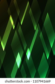 emeral crystal shine abstract background, diamond business template, facet technology background, vector illustration
