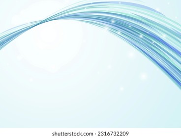 Emerald abstract digital wave background