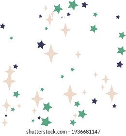 Emerald Blue Print Stars Color Design Pic. Four-pointed Pastel Green New Year White Christmas Wallpaper. Purple Dark Winter Magic Sky Background. Santa Pink Mystery Holiday Night Ornament.