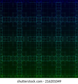 Emerald blue seamless shimmer background with shiny silver and black paillettes.