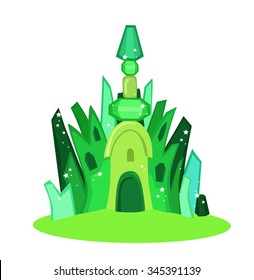  Emerald city square. Vector Illustration.