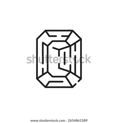 Emerald cut icon. Simple emerald cut icon for social media, app and web design. Vector illustration