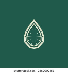 Emerald diamond logo icon template, jewelry fashion design vector