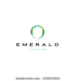 emerald diamond logo vector icon illustration	