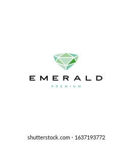 Emerald Diamond Logo Vector Icon Illustration	