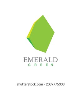 ilustración de icono del logotipo del diamante esmeralda