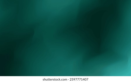 Emerald Dreams A Digital Gradient Painting Revealing Depth and Serenity in a Play of Shadows and Smooth Transitions from Dark Teal to Lighter Aquamarine Hue