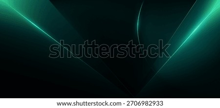 Emerald green abstract background with geometric luxury and diagonal glowing lines