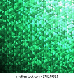 Emerald Green Blinking Glitter Background.Glittering Sequins Mosaic Pattern.