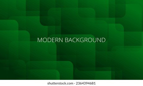 Emerald green modern abstract background with gradient rounded squares