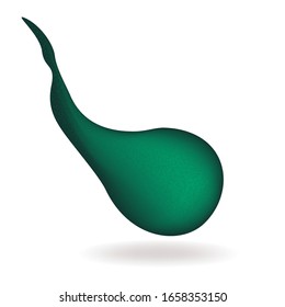 Esmeralda verde escarcha. Ilustración del vector