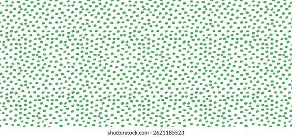 Emerald Green Organic Speckle Pattern,  Irregular Rectangular Shapes on White Background for Textured Surface Designs and Natural Overlays
