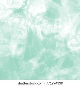 emerald green soft watercolor pattern with light areas and hard edges, vector illustration