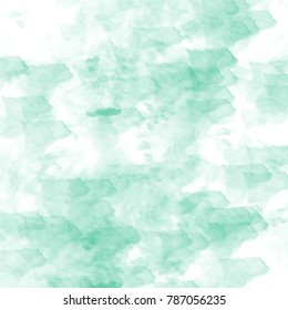 emerald green watercolor stain pattern with edgy elements in diagonal lines, vector illustration