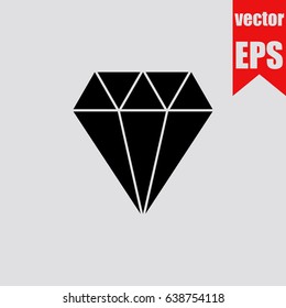 Emerald icon infographic isolated in flat style.Vector illustration.