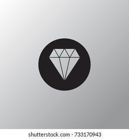 Emerald icon in trendy isolated on grey background.Vector illustration.