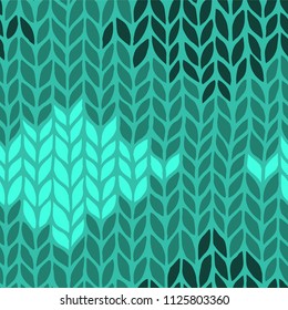 emerald knit seamless pattern with rhombuses