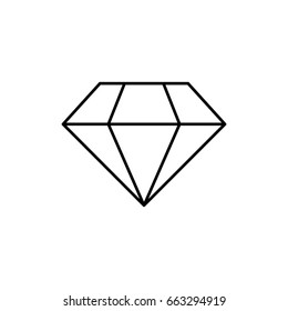 Emerald line icon. Icon for web or mobile interfaces