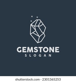 Emerald Logo, Gemstone Vector, Luxurious Premium Vintage Retro Elegant Design, Diamond Jewelry Icon, Symbol Illustration