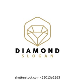 Smaragdes Logo, Gemstone Vector, Luxuriöses Premium Vintage Retro Elegantes Design, Diamant Juweliersymbol, Symbolillustration