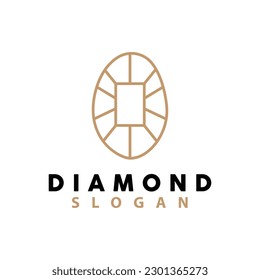Emerald Logo, Gemstone Vector, Luxurious Premium Vintage Retro Elegant Design, Diamond Jewelry Icon, Symbol Illustration