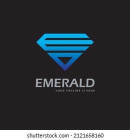Emerald logo is suitable for companies or shops and communities