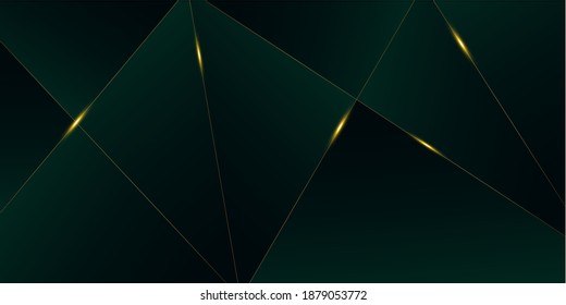 Fondo de Oro de Lujo Esmeralda. Celebración de Navidad de Año Nuevo