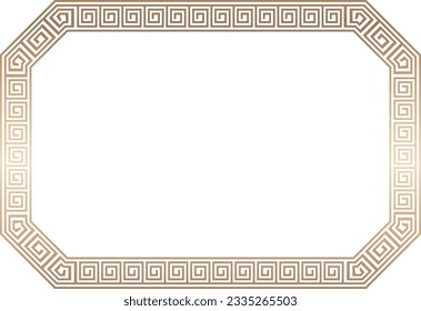 Emerald meander frame Greek key pattern Greek meander pattern ornamental borders seamless meander pattern Luxury decorative golden frame gold picture frame golden frame ornamental borders decoration 