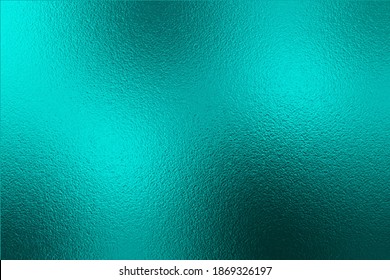 Emerald metallic effect. Turquoise texture shine foil. Background with glitterer metal effect. Blue green surface. Abstract backdrop glitter metal plate. Metallic texture. Design cards, prints. Vector