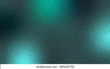 Emerald metallic effect. Turquoise texture foil. Background with glitterer metal effect foil. Blue green surface. Abstract teal backdrop glitter metal plate. Metallic vivid design for prints. Vector