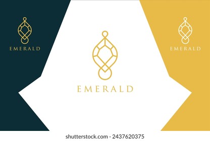 Emerald modern and luxury logo vector
