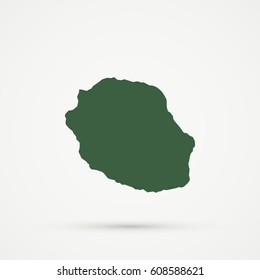 Emerald Reunion Map Illustration