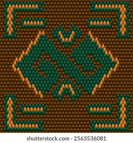 Emerald Snake Scales - Seamless Pattern