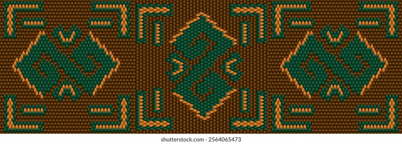 Emerald Snake Scales - Seamless Pattern