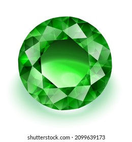 Emerald - Vector Diamond Realistic Gemstone Illustration