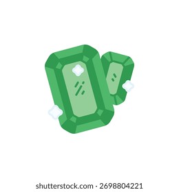 Emerald vector icon. Jewelry icon flat style. perfect use for logo, presentation, website, and more. modern icon design color style