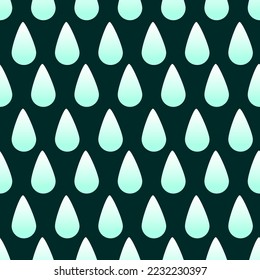 emerald water drops seamless pattern