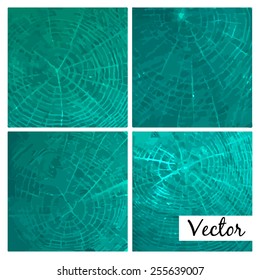 Emerald wooden pavement bricks texture. Vector background